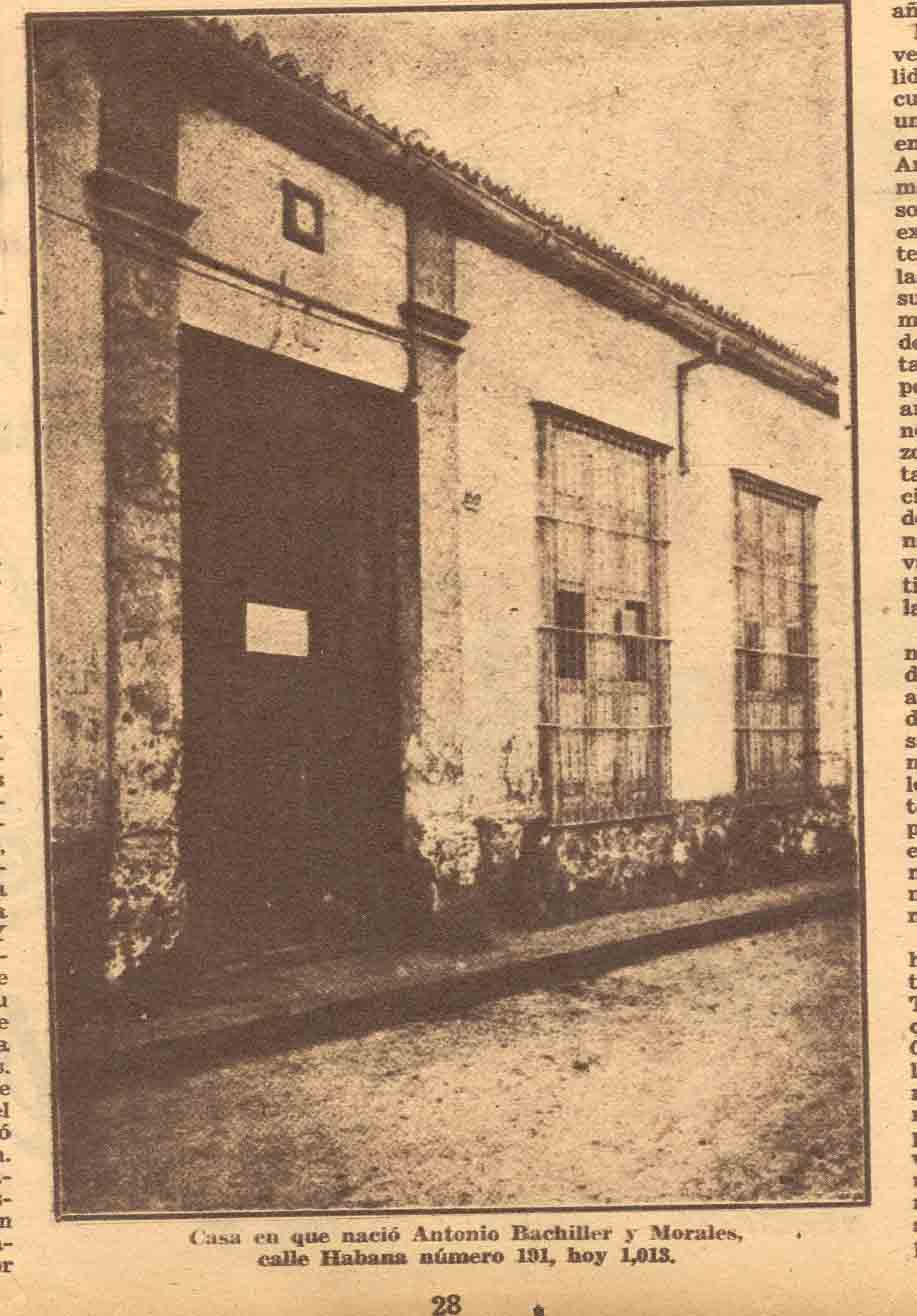 Foto de Casa en que nació Antonio Bachiller y Morales